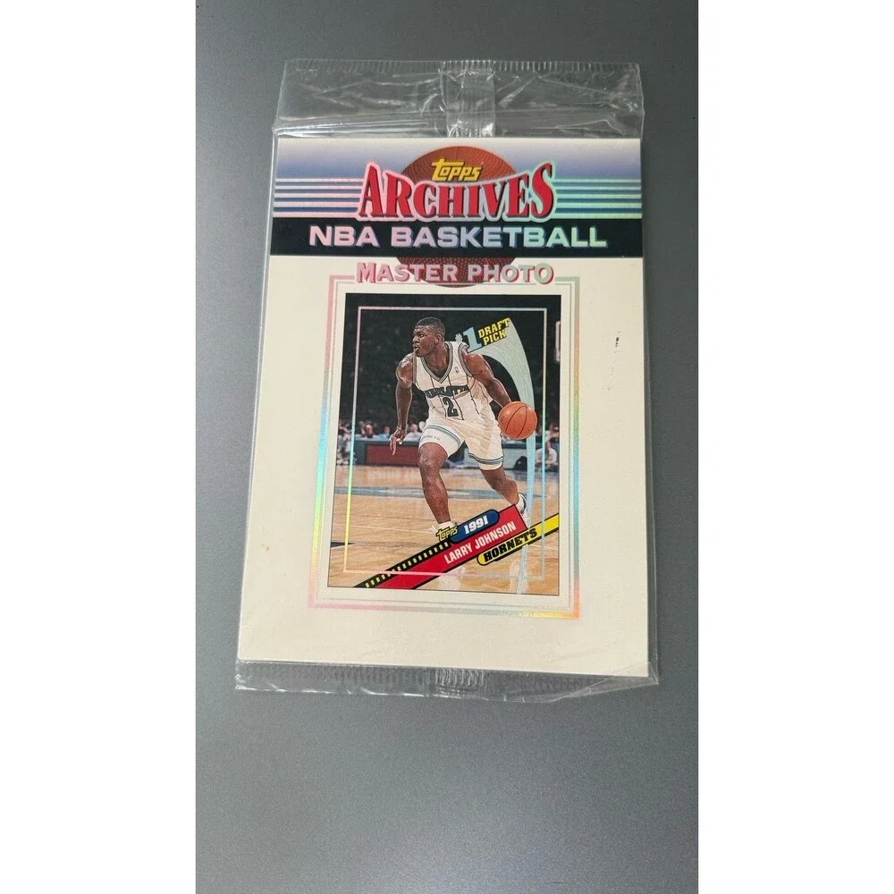 1993 Topps Archives NBA Master Photo Larry Johnson Sealed Pack Box Topper